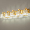 FDPBY Modern Bathroom Vanity Light 5-Lights Chrome Crystal Wall Lamp Bathroom by FDPBY