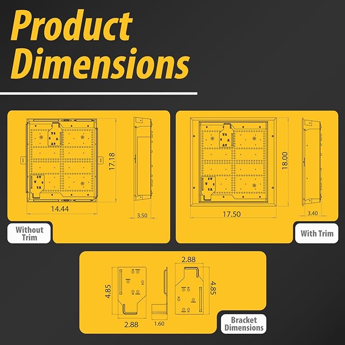 DataComm Electronics 45-8011-1P Multi-Functional Recessed Media Box - Image 11