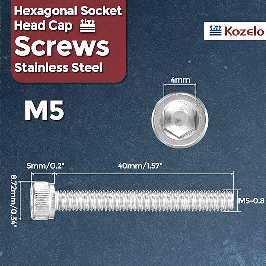 Kozelo 40pcs Socket Head Cap Screws - Image 2