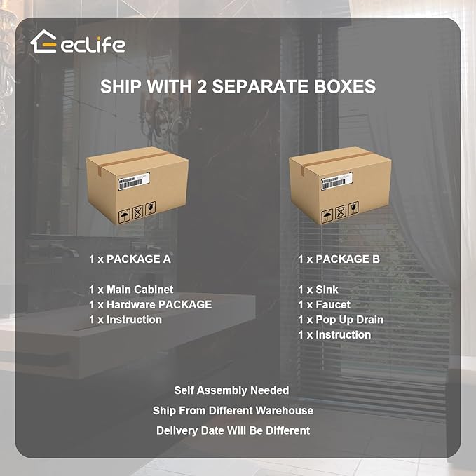 eclife 48" Bathroom Vanities Cabinet - Image 7