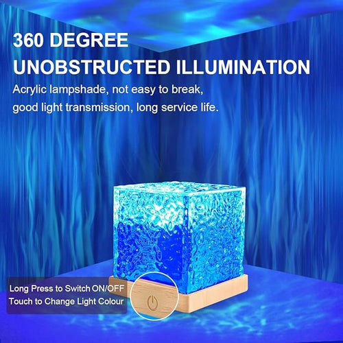 ACENZ Ocean Wave Projector Light, 16 Colors Ocean Lamp Water Ripple Cube Night - Image 2
