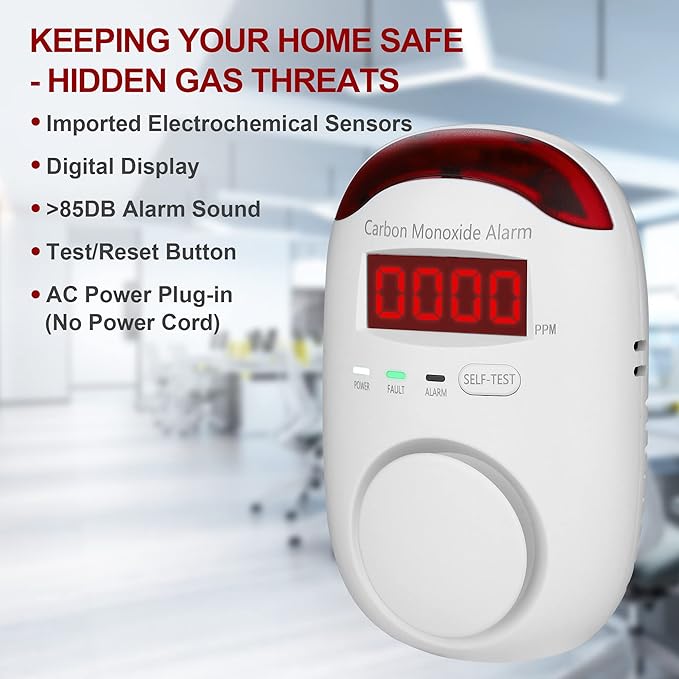 3 Packs Carbon Monoxide Detectors - Image 4