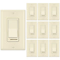 BESTTEN 10 Pack Almond Dimmer Light Switch, 3 Way or Single Pole Dimmer Switches by BESTTEN