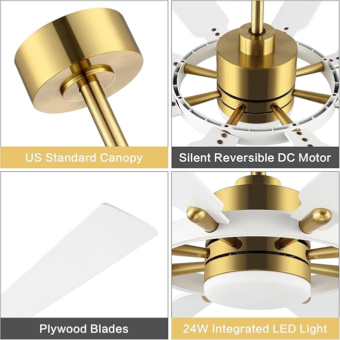 ELEHINSER 80 Inch Ceiling Fan - Image 7