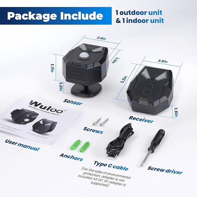Solar Driveway Alarm Wireless Outside Weatherproof 1/2 Mile Long Range - Image 7