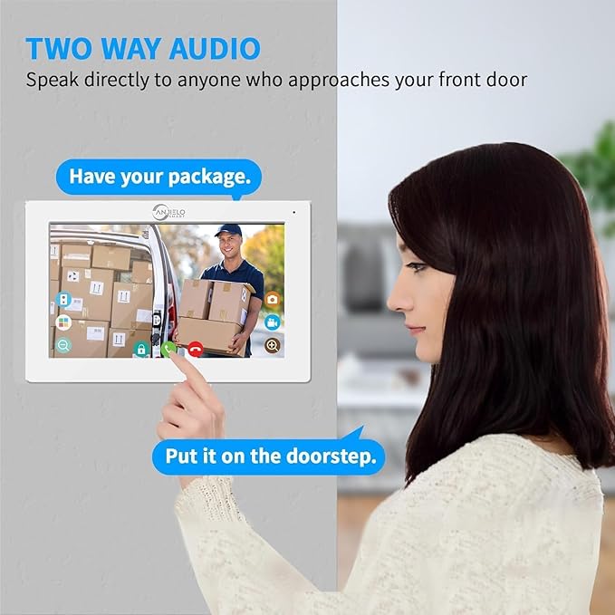 Wired Video Door Phone Apartment Intercom System, 7 Inch Touch Monitor - Image 5