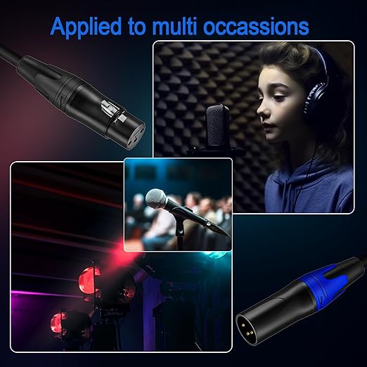 LanSenSu XLR Female to 2 XLR Male Patch Y Cable, Balanced Microphone Splitter - Image 9