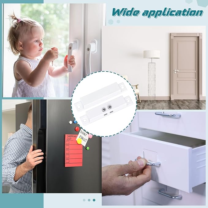 Tellegloww 10 Sets NC Wired Surface Mounted Alarm Magnetic Door Contact Sensor - Image 6