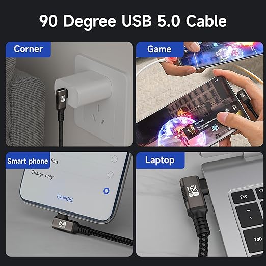 right angle USB-C Cable 3.3FT Compatible - Image 7