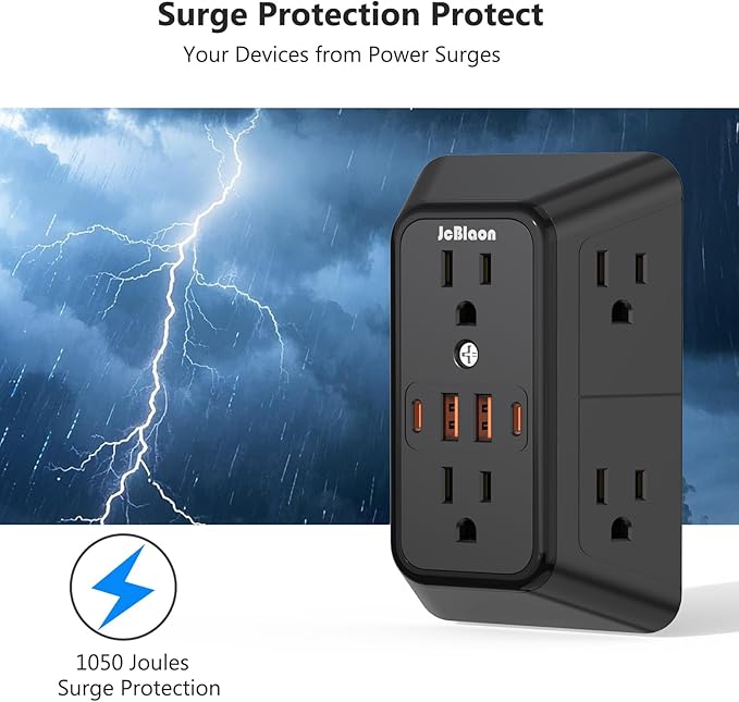 USB Wall Charger Power Strip Surge Protector - Image 8