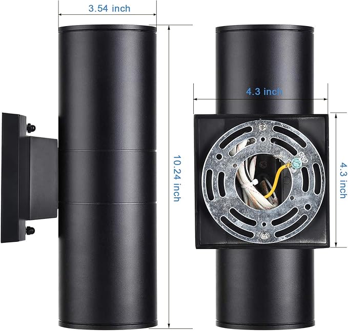 rosykite Exterior Double Up Down Outdoor Wall Lights, Mi.Light Remote Control - Image 2