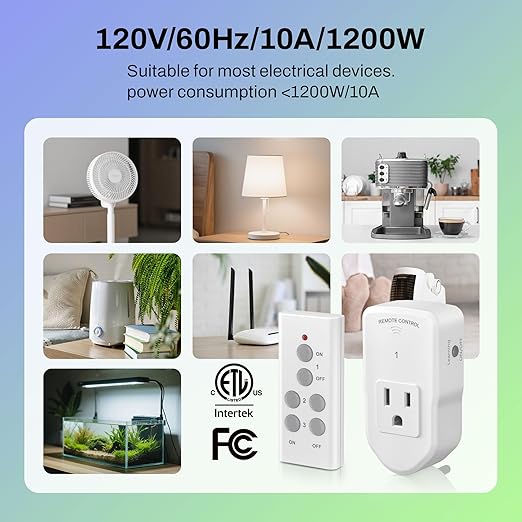 BN-LINK Wireless Remote Control Outlet Electrical Switch - Image 8