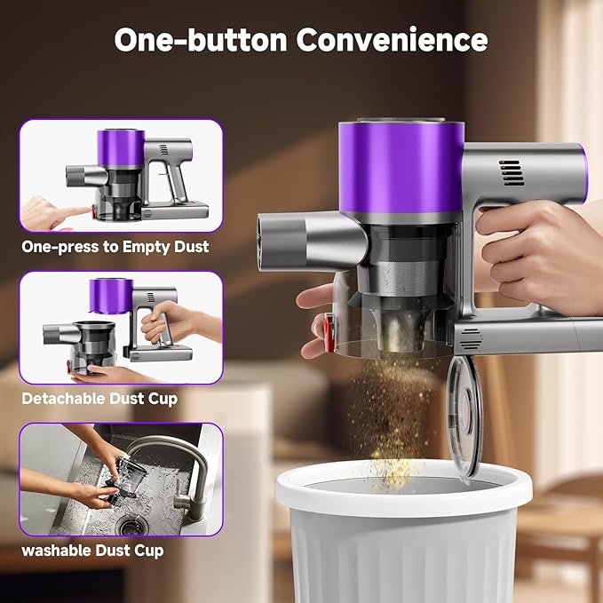Clinkal Cordless Stick Vacuum Cleaner, 38Kpa Powerful Suction Vacuum Cleaner - Image 9