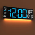 JALL 16" Large Digital Wall Mount Clock, Count Down Timer, Big LED, RGB Color by JALL