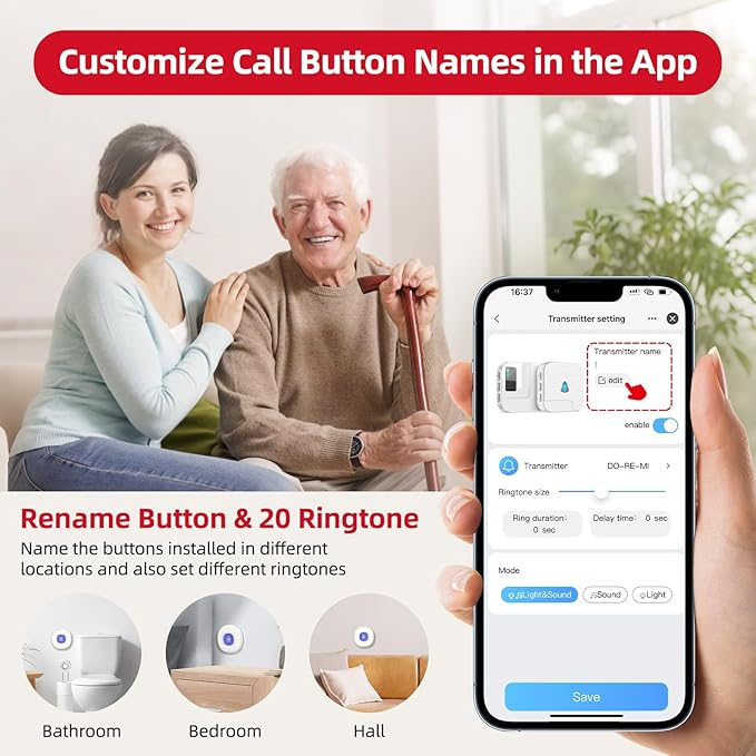 CallToU Wi-Fi Wireless Caregiver Pager Call Button - Image 8