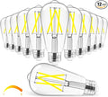 Hizashi Vintage LED Edison Bulb Dimmable, 6W Equivalent 60W, 5000k Daylight by HIZASHI