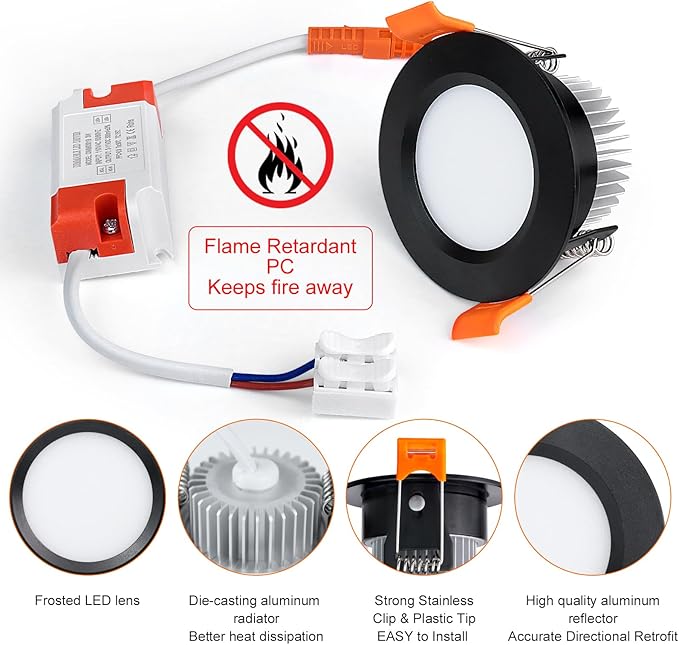 inShareplus 2 Inch LED Recessed Lighting, 5000K Daylight White, Recessed Light - Image 3