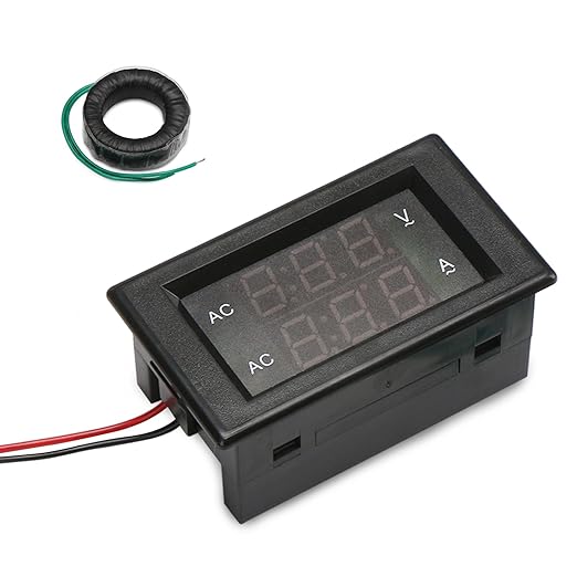 DROK Volt Amp Meter, AC 500V 200A Digital Voltmeter Ammeter Panel, 0.39 Inches - Image 3