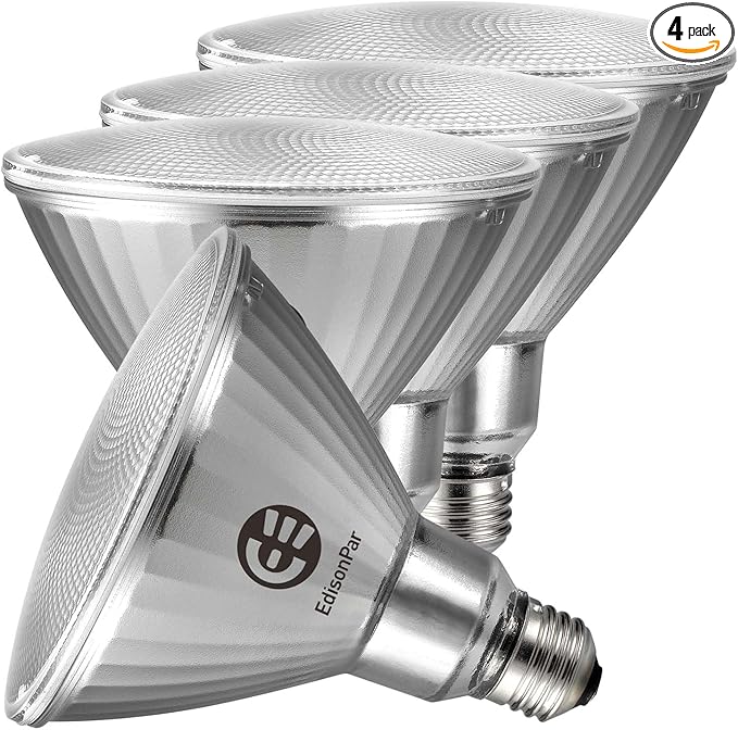 EdisonPar Full-Glass PAR38 LED Flood Light Bulbs Outdoor/Indoor Equivalent 350 by Edisonpar