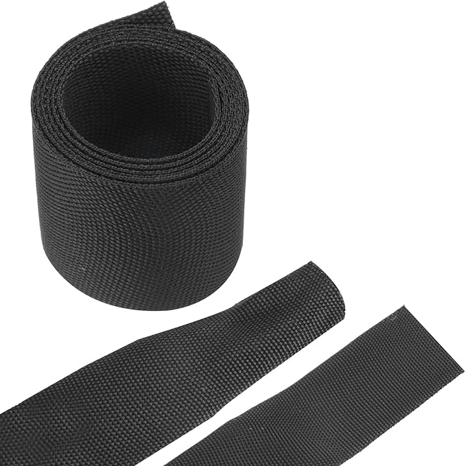 MECCANIXITY Braided Cable Sleeves Heat Shrinkable Fabric Sleeving, 1 9/16" 3ft by MECCANIXITY