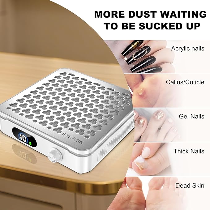 Nail Dust Collector | 1000PA Cordless Nail Dust Collector Nail Tech | 10 Speed - Image 7