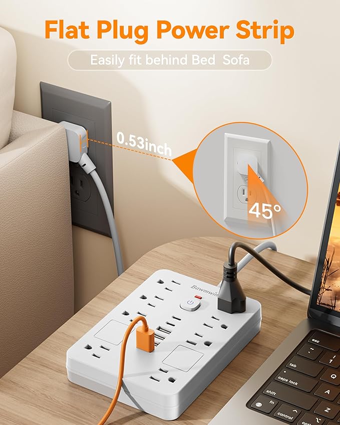Bawmwim Surge Protector Power Strip - Image 4