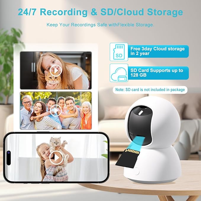 Indoor Security Camera 2K, 5G/2.4G WiFi Camera - Image 9