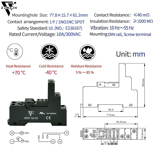 12 Amp Power Relay Switch Electromagnetic - Image 5