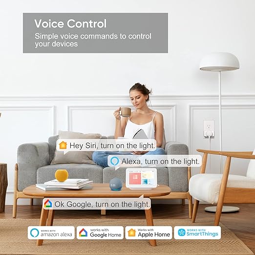 Onvis Matter Over Thread Smart Plug, Smart Mini Outlet, Works - Image 3