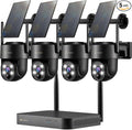 Kittyhok Black Solar Security Cameras Wireless Outdoor System, 5G/2.4G WiFi by Kittyhok