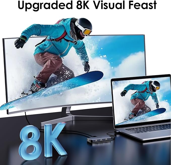 USB C Docking Station Dual DP Monitor, Displayport Docking Station - Image 4