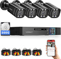 VORGUT Wired Security Camera System Outdoor, 4CH AHD TVI 5MP Lite DVR Recorder by VORGUT