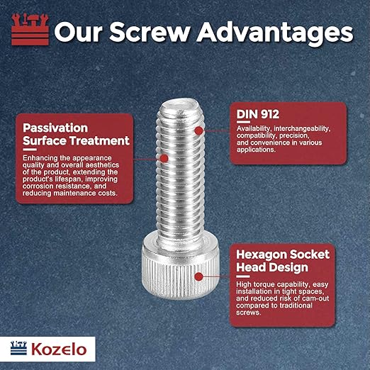 Kozelo 6pcs Socket Head Cap Screws - Image 3