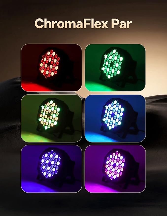 JAJALUYA LED Par Lights 36 LED Stage Lights 9 Modes RGB DJ Lights - Image 9