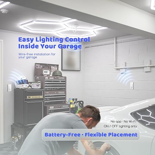 Wireless Light Switch and Receiver Kit, Self-Powered, No WiFi Needed, Remote - Image 4