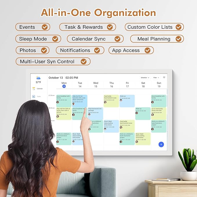 27" Smart Digital Calendar for-Family-Business-Schedules - Image 5