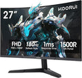 KOORUI 27 Inch Curved Gaming Monitor, Full HD 1080p 1500R 180Hz Computer Monitor by KOORUI