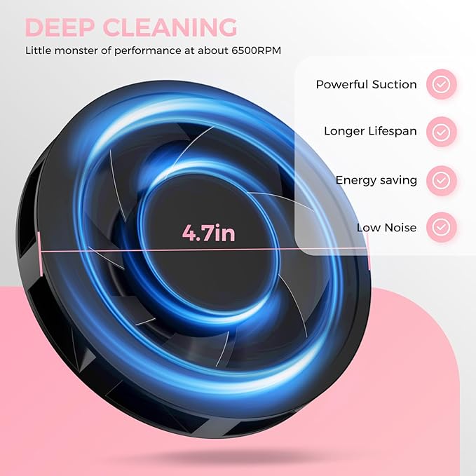 Woput Nail Dust Collector, 1600PA Professional Nail Vacuum Dust Collector Fan - Image 6