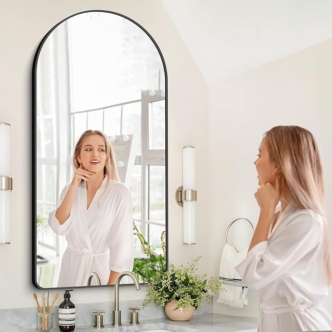 Arched Bathroom Mirror, Wall Mounted Mirror, Living Room, Hanging or Leaning - Image 7