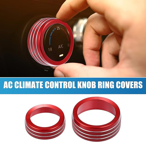 A ABSOPRO AC Knobs Decals AC Radio Switch Knob Cover - Image 2