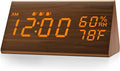 JALL Digital Alarm Clock, with Wooden Electronic LED Time Display, 3 Alarm by JALL