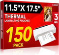 CAREGY 150 Pack Laminating Sheets, Hold 11 x 17 Inch Sheet, 3 Mil Clear Thermal by CAREGY