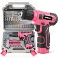 Hi-Spec 110pc Pink 8V USB Electric Power Cordless Womens Drill Driver Set. by Hi-SpecToolsUSA