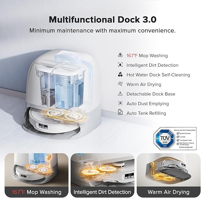 roborock Qrevo Curv Robot Vacuum and Mop, Zero-Tangling, AdaptiLift Chassis - Image 6