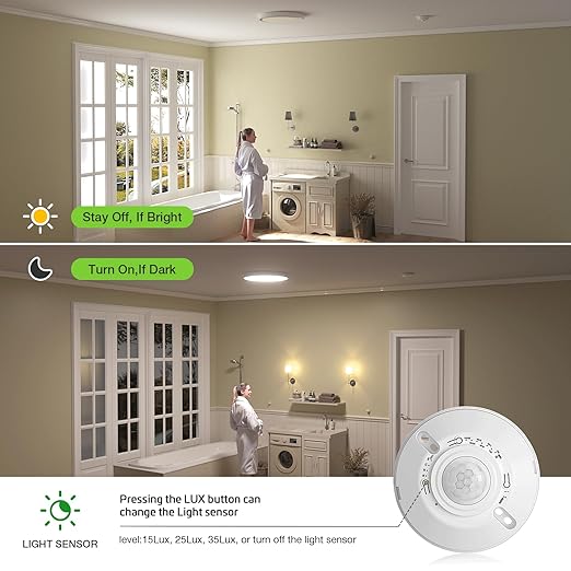 RAYZEEK Ceiling Sensor Light Switch, 360 Degree Occupancy Sensor, 120V - Image 7