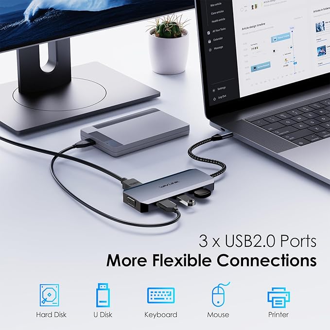 USB C Docking Station Dual DP Monitor, Displayport Docking Station - Image 6