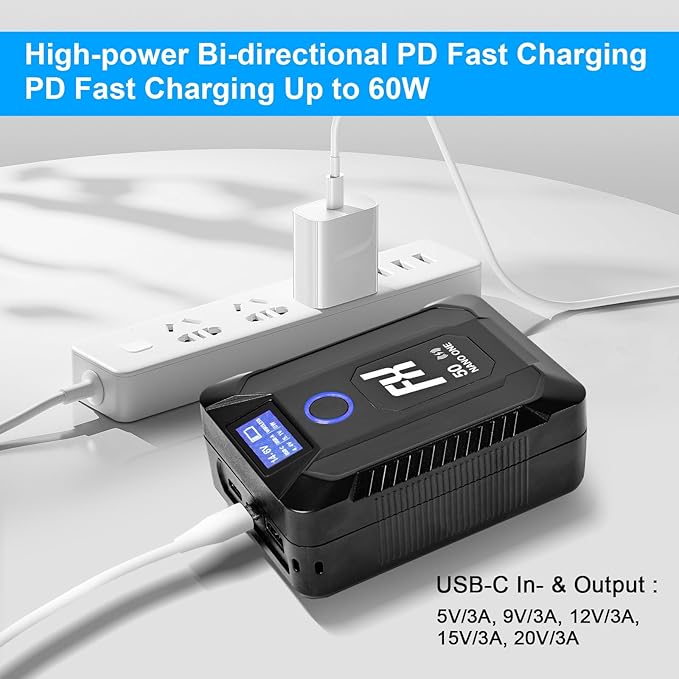 FXLION Nano ONE Upgraded V Mount Battery, 50Wh 14.8V 3400mAh V Lock Battery - Image 5