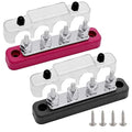 4 x #10 Studs Bus Bar, Ampper 4.2" Power/Ground Distribution Block Brass by Ampper