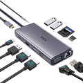 SSK Laptop USB C Docking Station Dual Monitor, HDMI 4K/60Hz Multiport Adapter by SSK