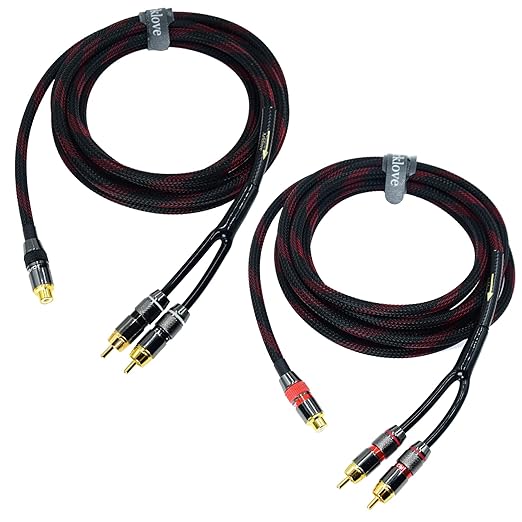 Arklove 5ft Shielded RCA Splitter Subwoofer Stereo Audio Video Cable 1 Female by Arklove